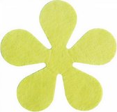 onderzetter Bloem 10 cm polyester groen 6 stuks