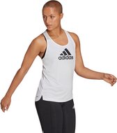 adidas D2M tank Dames - sportshirts - wit/zwart - maat XS