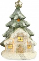kerstverlichting led 26 cm polysteen grijs