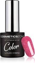 Cosmetics Zone UV/LED Hybrid Gellak 7ml. Expensive Look 903 - Glitter, Roze - Glanzend - Gel nagellak