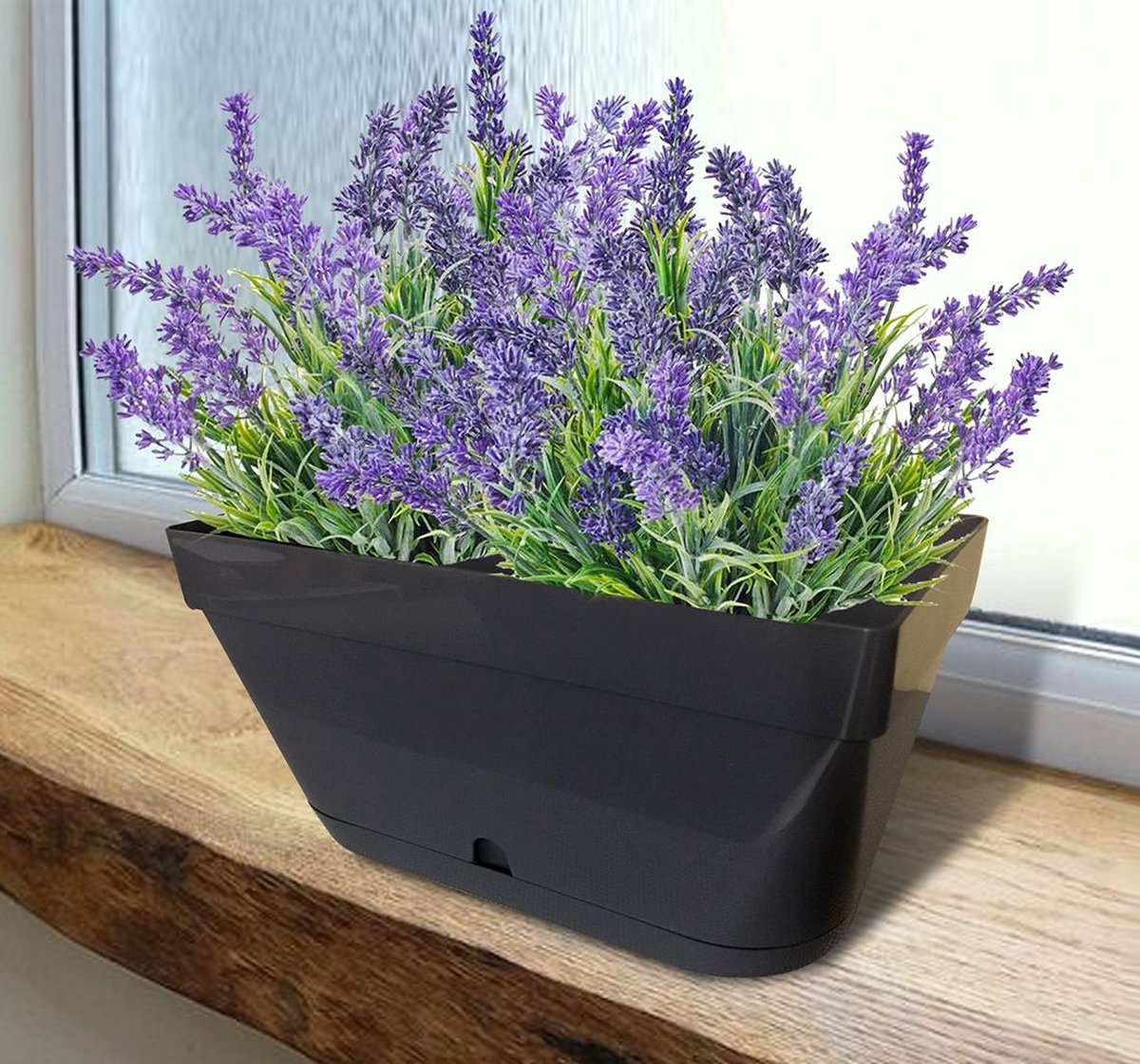 NPB LUNA BLOEMBAK 60 CM ANTRACIET