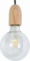 decoratieve lamp 12 cm E27 glas 40W bruin/zwart