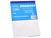 schrijfblok A5 softcover lijnen blauw/wit 60 pagina's