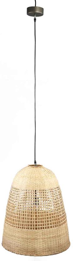 PTMD Sadie Ronde Hanglamp - H x Ø50 cm - Bamboe - Lichtbruin