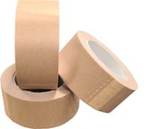 Papieren Tape 3 rollen - Milieubewust bezig - 50 mm × 50 m - Recyclebaar - 3 Rollen - Verpakkingstape