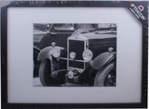 fotolijst Oldtimer 43 x 33 cm hout zwart/wit