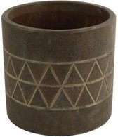 bloempot Desmond 12 x 12 cm keramiek bruim