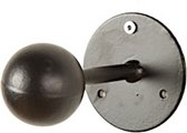 kapstok Felix 7 cm staal/nikkel zwart