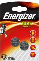 batterij knoopcel Lithium 3V CR2025 2 stuks