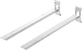 plankdragers Walltech 38,7 cm staal zilver 2 stuks