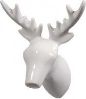 kapstok Dear Deer 8,5 x 7 x 9 cm polystone wit