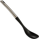 opscheplepel 33,5 cm staal/nylon zwart/zilver