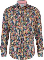 A fish named Fred- Shirt olives green/pink - S-EU