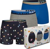 Happy Shorts Boxershorts Heren Korte Pijp Pasen 3-Pack Paasgeschenk - Maat XL