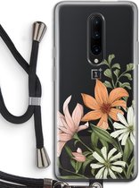 Case Company® - OnePlus 7 Pro hoesje met Koord - Floral bouquet - Telefoonhoesje met Zwart Koord - Bescherming aan alle Kanten en Over de Schermrand