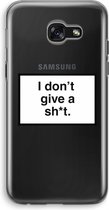 Case Company® - Samsung Galaxy A5 (2017) hoesje - Don't give a shit - Soft Cover Telefoonhoesje - Bescherming aan alle Kanten en Schermrand