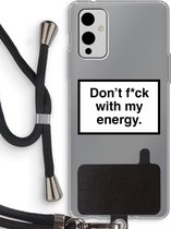 Case Company® - OnePlus 9 hoesje met Koord - My energy - Telefoonhoesje met Zwart Koord - Bescherming aan alle Kanten en Over de Schermrand