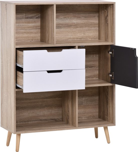 Boekenkast Iceland 09 - 75x40x215H cm - 2 planken - 3 soft close lades Boekenkast Iceland 09 - 75x40x215H cm - 2 planken - 3 soft close lades