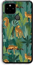 Case Company® - Google Pixel 5 hoesje - Luipaard 2 - Soft Cover Telefoonhoesje - Bescherming aan alle Kanten en Schermrand