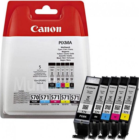 Canon PGI-570/CLI-571 - Inktcartridge / Zwart / Cyaan / Magenta / Geel - Canon
