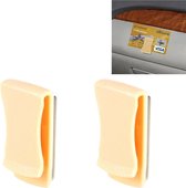 2 stuks kaart clips plastic zak handige hanger haak (kaki)