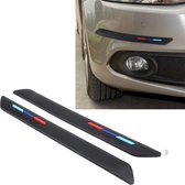 2 STKS Auto Plastic anti-collision Sticker Autodeur Wrijven Bumper Strip Auto Guards Zijdeuren Kras Stickers Protector (zwart)