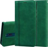 Voor Xiaomi Redmi 8 Frosted Business Magnetische horizontale flip PU lederen tas met houder & kaartsleuf en lanyard (groen)