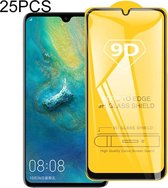 25 STUKS 9D Volledige lijm Volledig scherm Gehard glasfilm voor Huawei P20