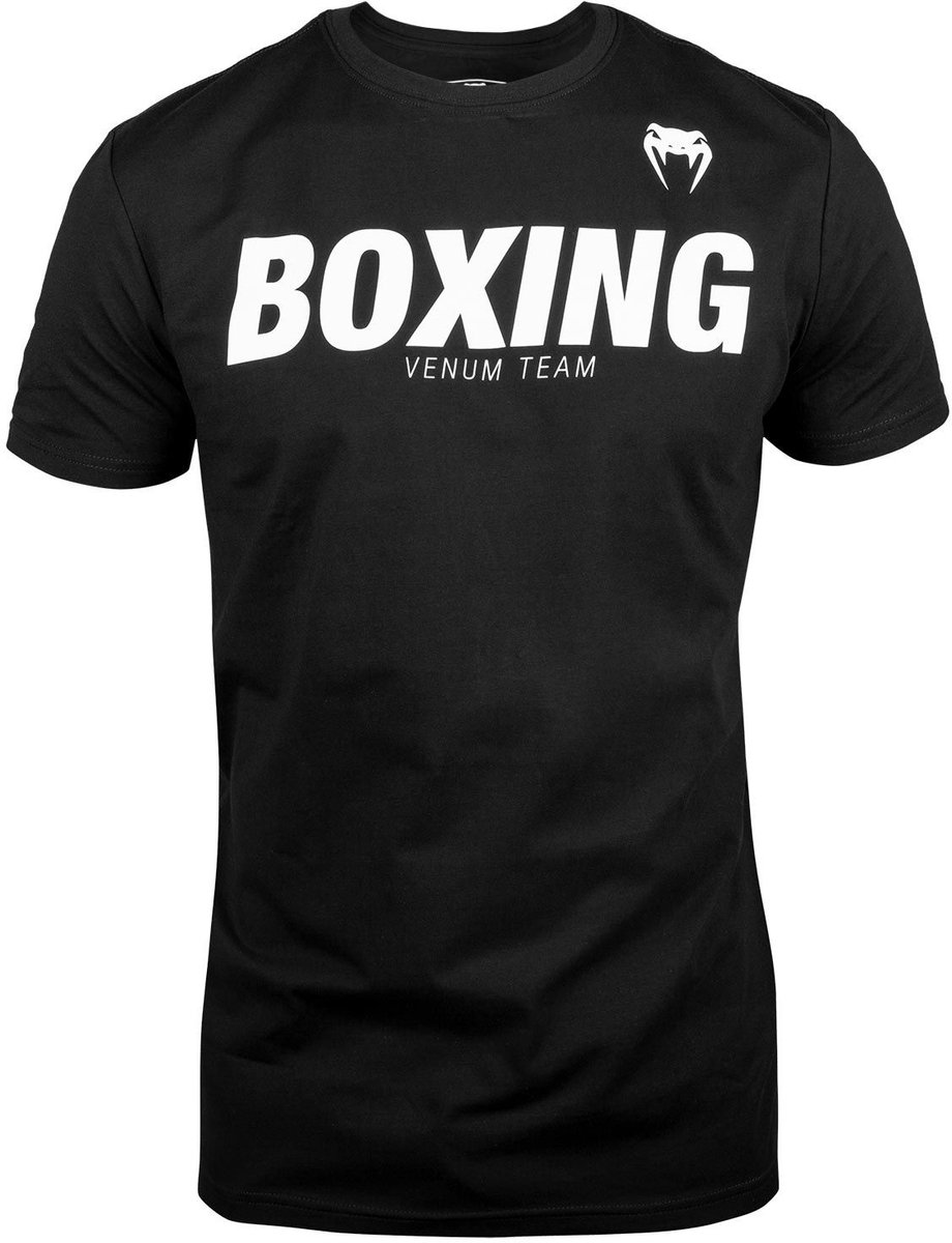 Venum Boxing VT T-Shirt - Katoen - Zwart met wit - XXL