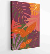 Abstract art nature background vector. Modern shape line art wallpaper 1 - Moderne schilderijen – Vertical – 1934329706 - 80*60 Vertical