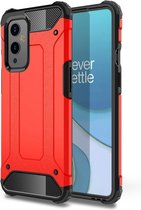 Armor Hybrid Back Cover - OnePlus 9 Hoesje - Rood