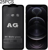 25 PCS AG Matte Frosted Full Cover Gehard Glas Film Voor iPhone 12/12 Pro