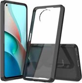 Voor Xiaomi Redmi Note 9T schokbestendig krasbestendig TPU + acryl beschermhoes (zwart)