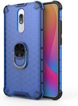 Voor Xiaomi Mi 9T / 9T Pro schokbestendige honingraat pc + TPU ringhouder beschermhoes (blauw)