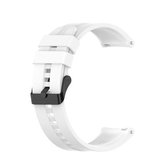Voor Huawei Watch GT 2 Pro siliconen vervangende band horlogeband met zwarte stalen gesp (wit)