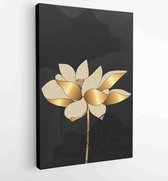Luxury gold wallpaper. Black and golden background 1 - Moderne schilderijen – Vertical – 1915221241 - 80*60 Vertical