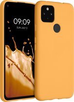 kwmobile telefoonhoesje voor Google Pixel 4a 5G - Hoesje voor smartphone - Back cover in goud-oranje