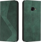 Voor Samsung Galaxy Xcover 4s/4 Skin Feel Magnetisch S-type Effen Kleur Horizontale Flip Lederen Case met Houder & Kaartsleuf & Portemonnee (Groen)