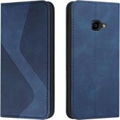 Voor Samsung Galaxy Xcover 4s/4 Skin Feel Magnetisch S-type Effen Kleur Horizontale Flip Lederen Case met Houder & Kaartsleuf & Portemonnee (Blauw)
