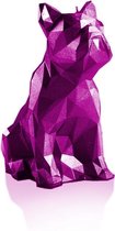 Roze Metallic gelakte figuurkaars, design: Bulldog Poly Hoogte 15 cm (24 uur)
