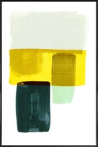 JUNIQE - Poster in kunststof lijst Minimalism 16 -30x45 /Geel & Groen