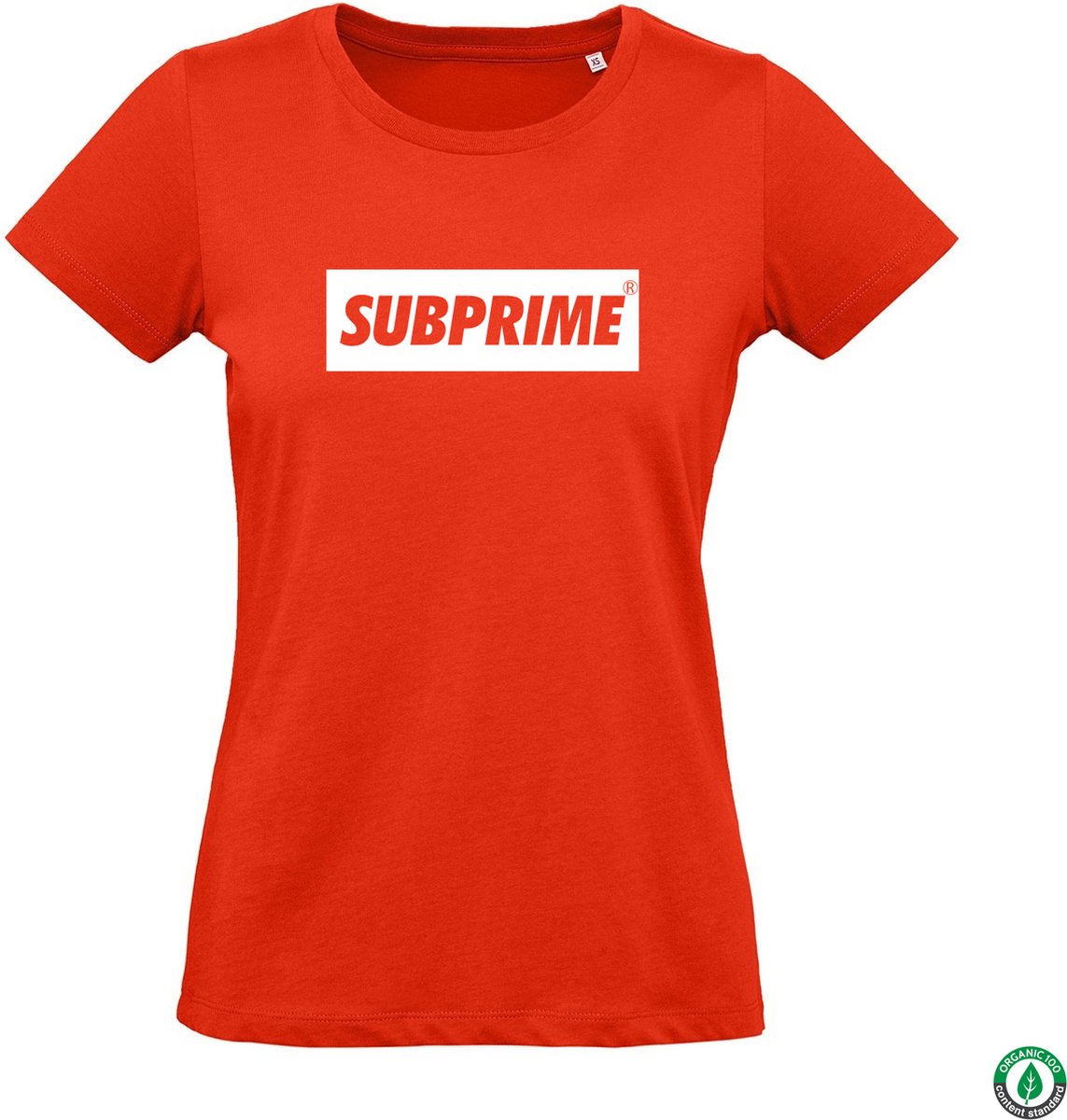 Subprime - Dames Tee SS Wmn Tee Block Rood - Rood - Maat M