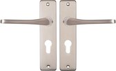 Starx Poignée de porte en acier inoxydable - Quincaillerie de Ferrures de porte - Écran de porte pour cylindre profilé (PC55) - Papillon de poignée de porte