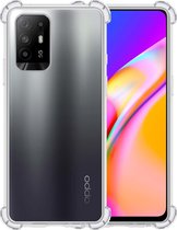 OPPO A94 Hoesje (5G versie) Siliconen Shock Proof Case Transparant - OPPO A94 5G Hoesje Cover Extra Stevig - Transparant