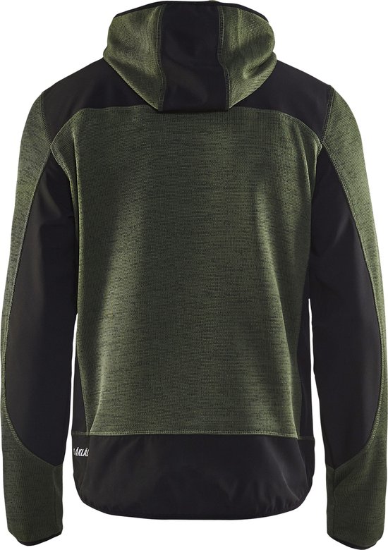 Blåkläder 4930-2117 Cardigan tricoté avec softshell Army Green / Black taille XL