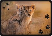 W&o Placemat Leeuw Junior 65 X 45 Cm Zwart/bruin