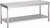 Gastro-Inox RVS werktafel met onderblad, 1700(l)x600(d)x850(h)mm, zelfmontage