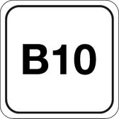 B10 diesel sticker 50 x 50 mm - 10 stuks per kaart