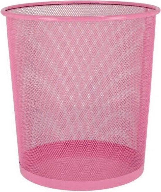 Kantoor prullenbak/papiermand liter roze - afvalbakken | bol.com