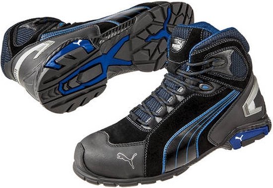 PUMA Rio Black Mid 632250-43 Chaussures montantes de sécurité S3 Pointure (EU): 43 noir, bleu 1 pc(s)